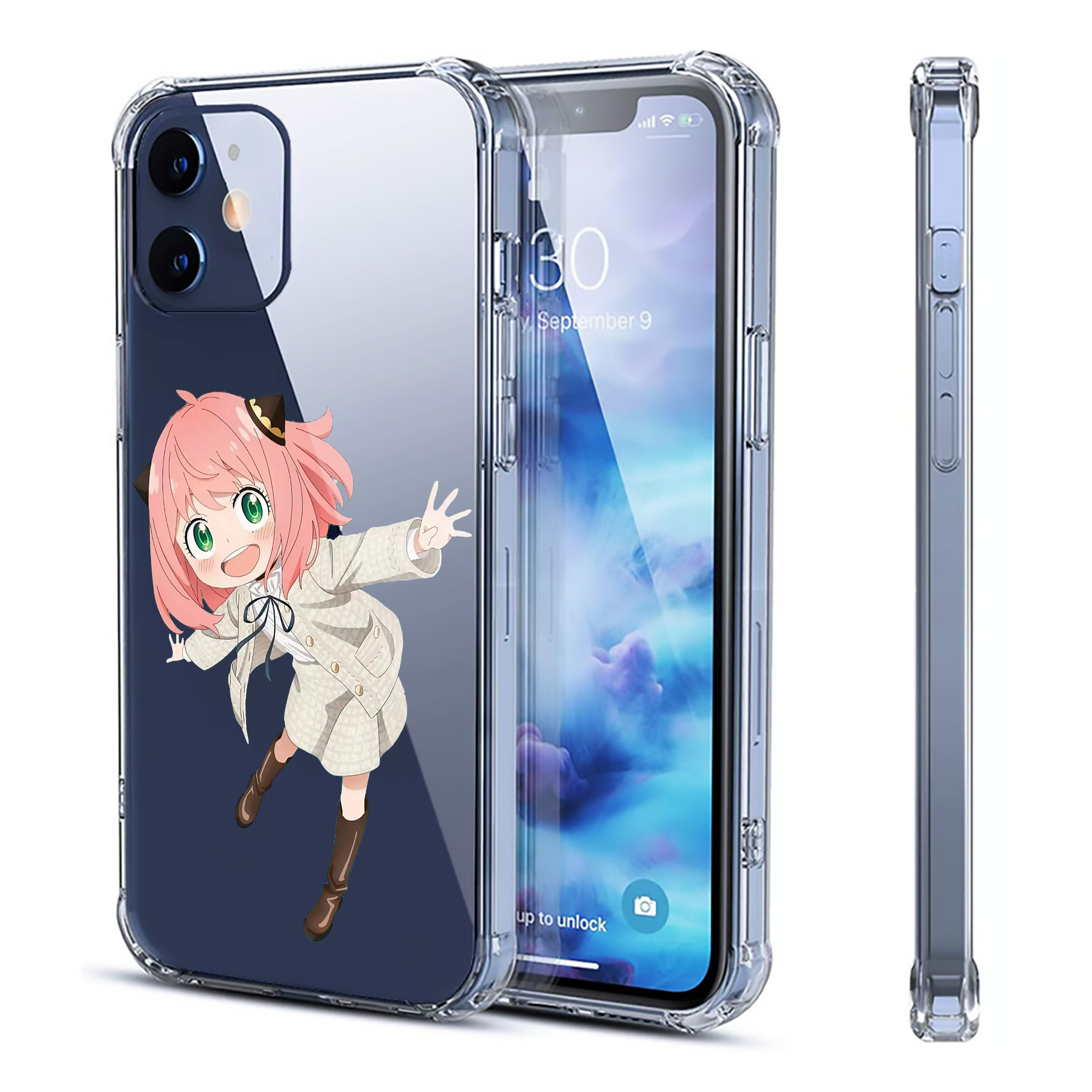 （画像用） SPY×FAMILY间谍家家酒 【iPhone 12シリーズ対応】透明スマホケース（クリアソフトケース）